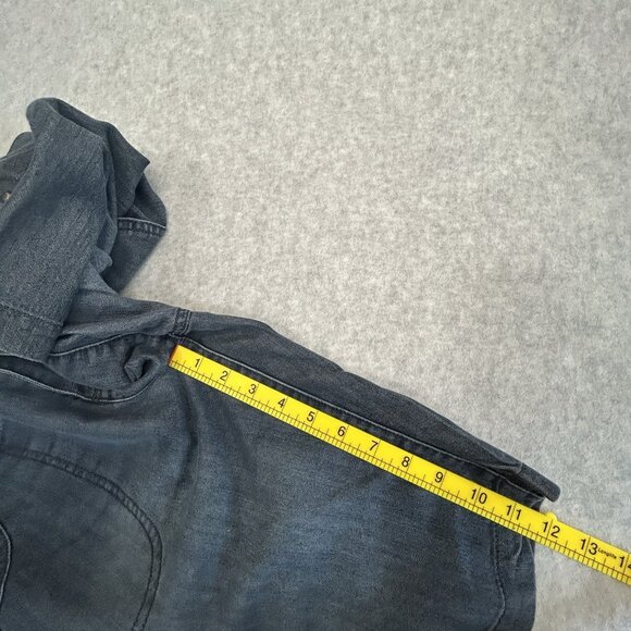 ONE5ONE Bermuda Shorts Women Sz 10 Medium Wash Denim Stretch 2-Button Waist - Picture 6 of 14